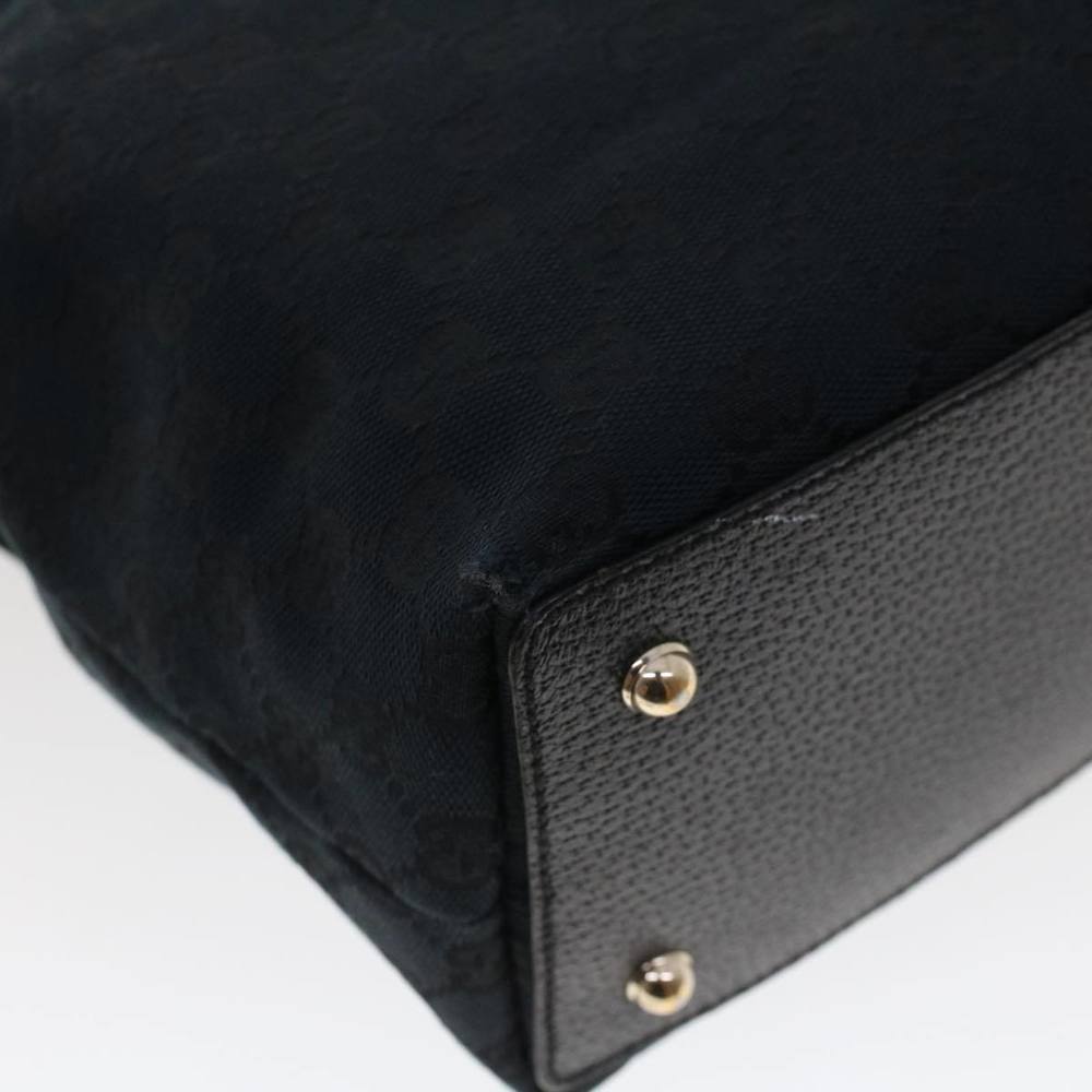 GUCCI GG Canvas Bamboo Hand Bag Black 137394 Auth 43264 - Picture 9 of 16